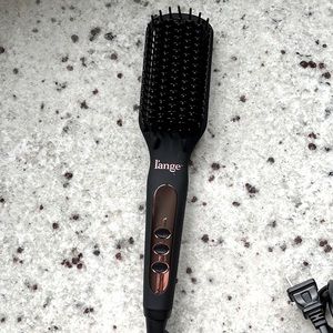 LANGE straightening brush. Black/pink